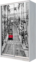 Шкаф-купе 2-х дверный с фотопечатью Лондон, трамвай